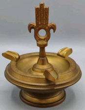 🍀Cendrier cuivre jaune avec