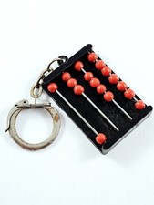 KEYCHAIN - IBM COMPUTER - Abacus, Miniature - Vintage 1960s -