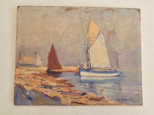 Tableau huile sur panneau - tableau,