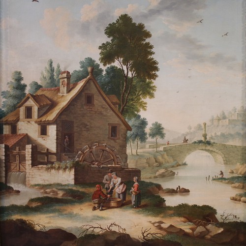 Paysage antique peinture huile - paysage,