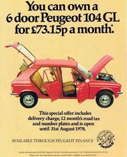 Catalogue brochure Peugeot 104