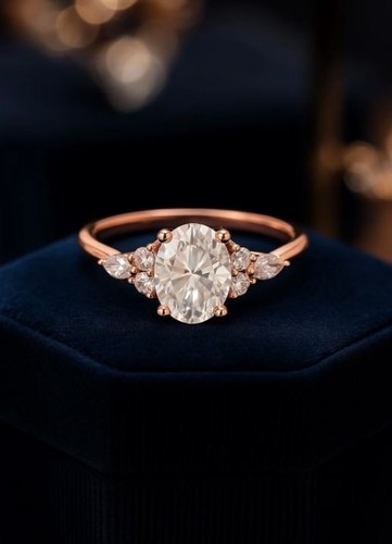 Bague fiançailles ovale de - fiançailles,
