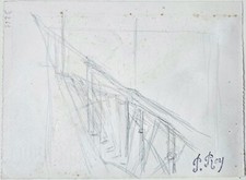 Pierre Roy escalier étude