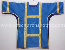 Nouvelle Chasuble Dalmatique Bleue Avec Étole De Diacre Et Maniple