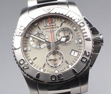 [Exc+5] LONGINES HydroConquest L3.672.4 Silver 40mm Qz Chronograph Men's Watch