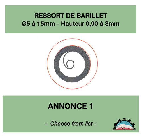 Ressort barillet montre - ressort, de