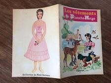 Les Vetements de BLANCHE NEIGE ed. TURRET 70's cardboard doll paper