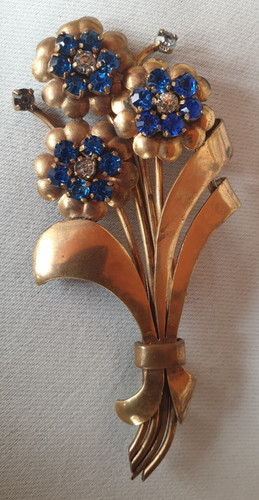 Ancienne broche bouquet - ancienne, fleurs