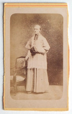 Religious, church man, bishop, cardinal? - Old photo CDV, Havre, Quillet