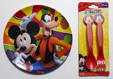 Lot ASSIETTE + COUVERTS MICKEY et DONALDS pour enfant garçon