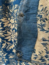 1/Ancien Rideau Indigo Tissé