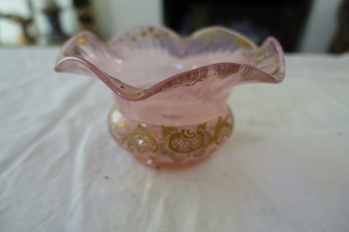 Vase bas xix verre cristal - vase,