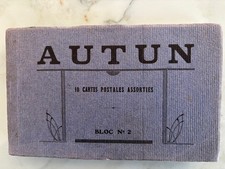 FRANCE - Complete notebook 10 beautiful old postcards AUTUN Saône-et-Loire