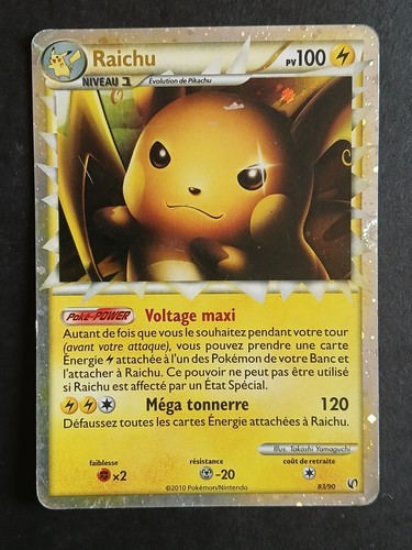 Carte pokémon raichu - pokémon,