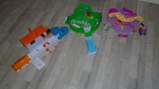 gros et beau lot ZHU ZHU PETS side car pizza jardin parc pet shop