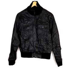 Veste en cuir bomber homme