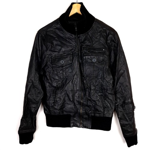 Veste cuir bomber homme - en,