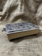 vintage : chauffe-plat bougie en acier émaillé VESTA avec poignées et pieds