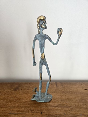 Statue personnage métal - personnage, en