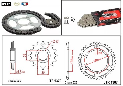 Kit chaine complet - chaine, honda