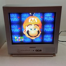 Daewoo 15U7FT Color Television CRT TESTED FLATSCREEN SCART 14" RCA RETRO-GAMING