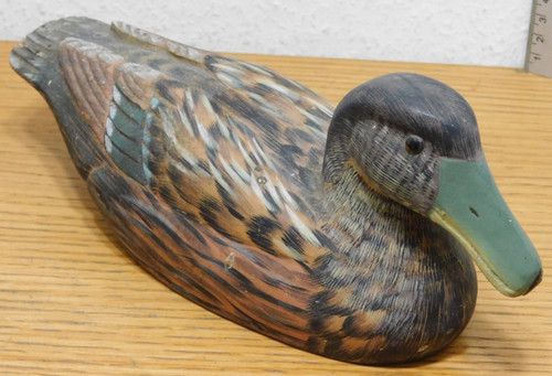 Statue canard bois - en, figurine