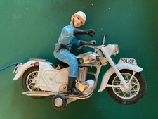 Ancienne Moto de Police en tole téléguidé, années 60