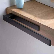 Porte Serviette Sans Perçage Salle de Bain 39 cm Acier Inoxydable Noir