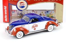 1:18 Auto World 1937 Lincoln Zephyr Pepsi Cola Bleu/Blanc/Rouge