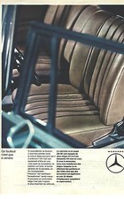 ADVERTISING 1960 MECEDEZ-BENZ convertible 220 SE armchair