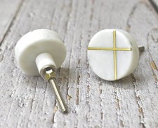 Bouton rond en marbre -