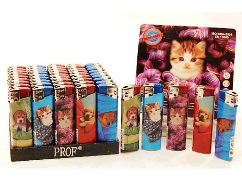 Briquet rechargeable chat - un,