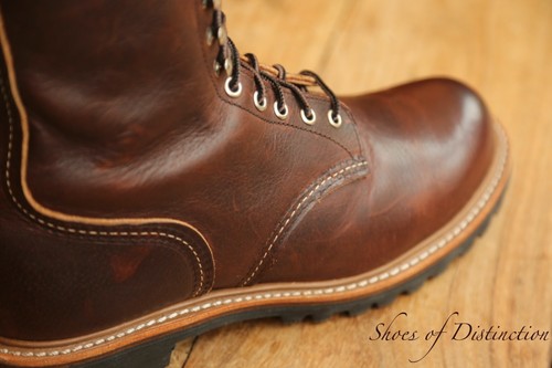 Bottes derby cuir marron - en,