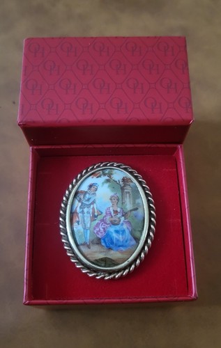 Broche ancienne porcelaine - ancienne,