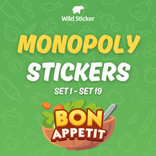 MONOPOLY BON APPETIT ALBUM 1⭐2⭐3⭐4⭐5⭐6⭐ STICKERS ⚡(CHEAP & FAST DELIVERY) ⚡