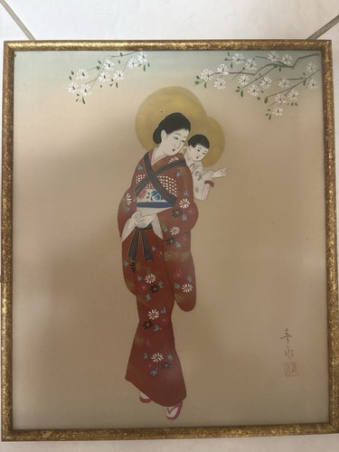 Peinture japonaise sur - , soie