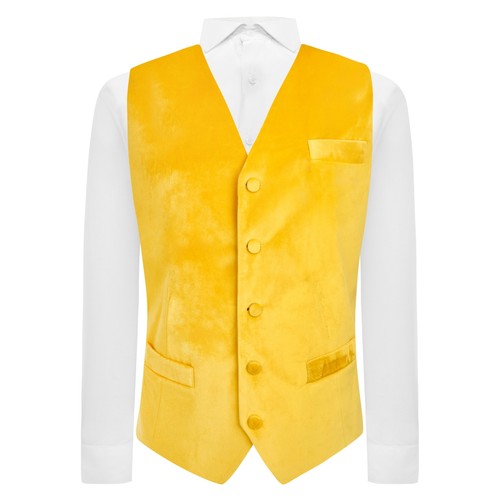 Moutarde velours gilet - velours,