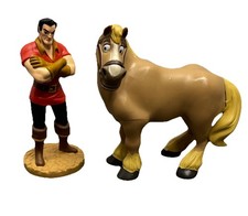 Disney store Beauty and the Beast Figures PVC Gaston Philippe RARE