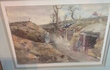 PEINTURE TABLEAU WW1 TRANCHEE  PEINTRE DE LA MARINE PAUL EMILE LECOMTE 