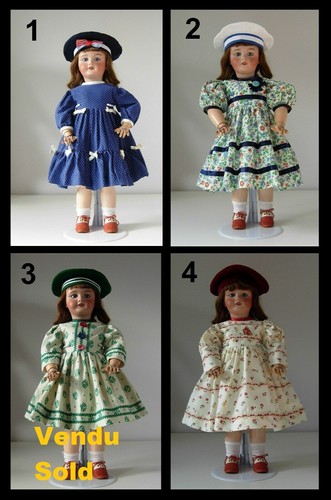 Robe poupée ancienne sfbj - robe,