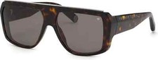 NEW PHILIPP PLEIN SPP074 COL.0722 HEXAGON HAVANA-SILVER AUTHENT SUNGLASSES 64-15