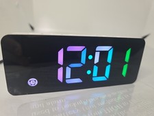 LED Digital  Display Wall Desk Alarm Clock With Calendar Temperature Date M H9