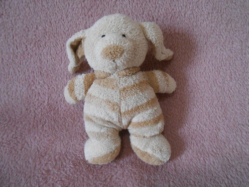Doudou peluche chien - , écru