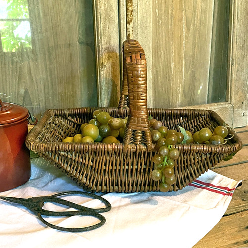 Ancien panier anse osier - ancien,