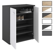 Meuble à chaussures commode rangement avec 2 portes en mélaminé
