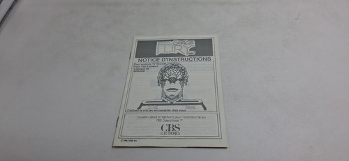 Notice jeu cbs - du, colecovision