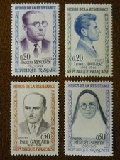 FRANCE 1961 Heroes of the Resistance set of 4  MINT hinged  SG 1519-1522