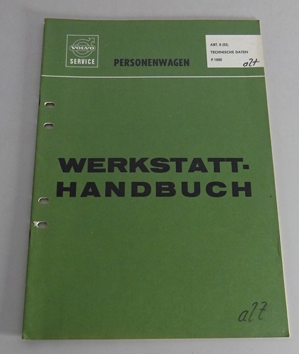 Workshop manual volvo 1800 - workshop,
