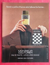 Press advertisement Le Parfum Homme MONSIEUR by Jean COUTURIER razor BRAUN 1976
