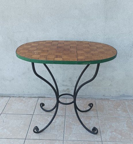 Table console fer forgé et - console,